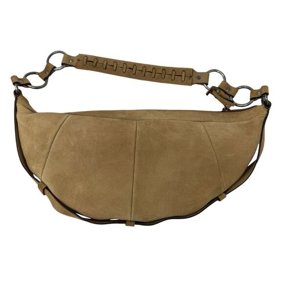 Yves Saint Laurent Mombasa Suede Leather Brown Shoulder Purse Italy EUC Womens